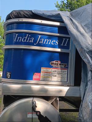 2024 Princecraft Sportfisher Pontoon Boat Lettering from Brenda P W, ME